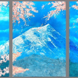 Quadro Pink and Blue - Emerson Kadoaki