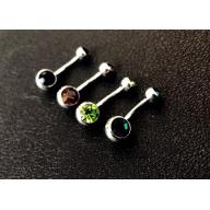 Surgical steel navel piercing with stones