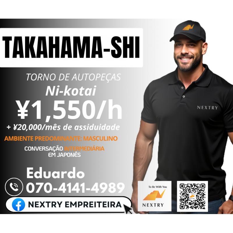 Takahama-shi, 1550/h + 20,000/mês de assiduidade- autopeças