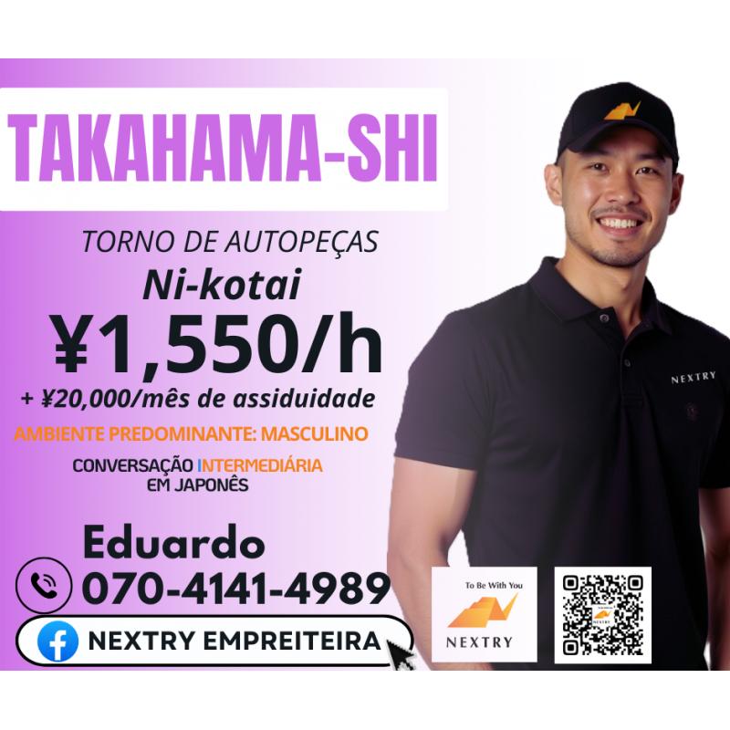 Takahama-shi, 1550/h + 20,000/mês de assiduidade- autopeças