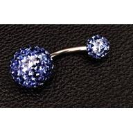 Surgical steel navel piercing with swarovski